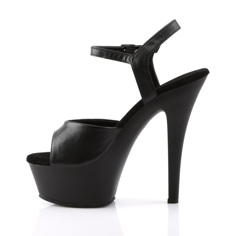 Black Pleaser Kiss-209 Women's Sandals | FI2493568