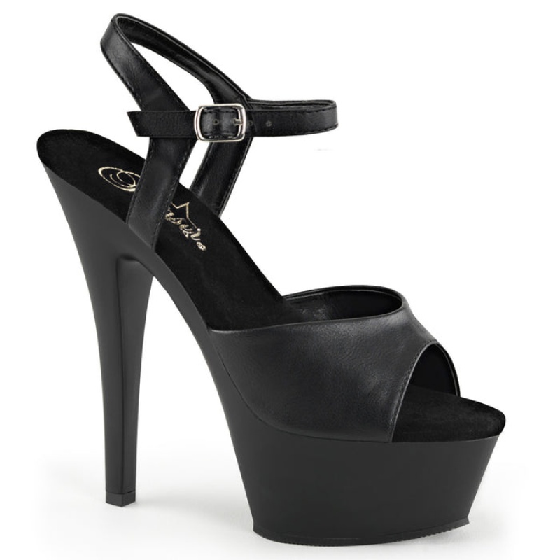 Black Pleaser Kiss-209 Women's Sandals | FI2493568