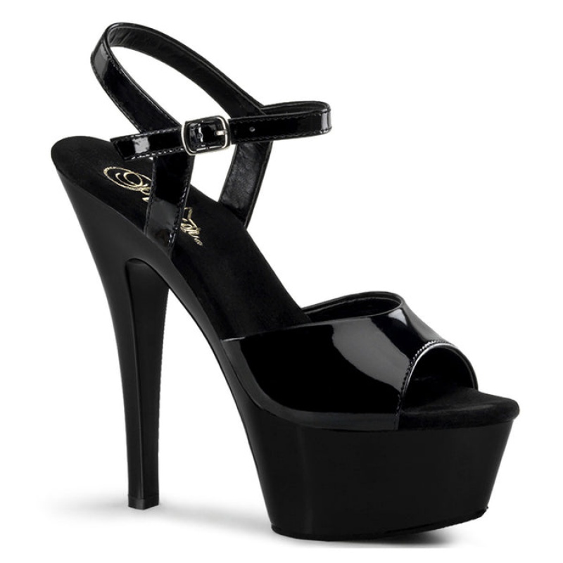 Black Pleaser Kiss-209 Women's Sandals | HY1489326