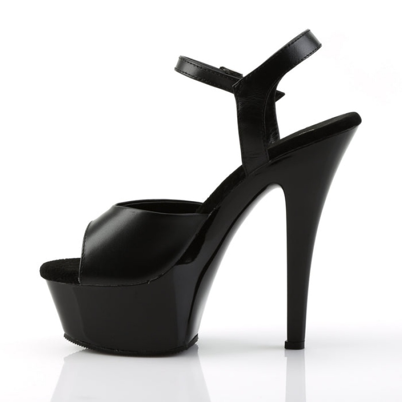 Black Pleaser Kiss-209 Women's Sandals | WE3481592