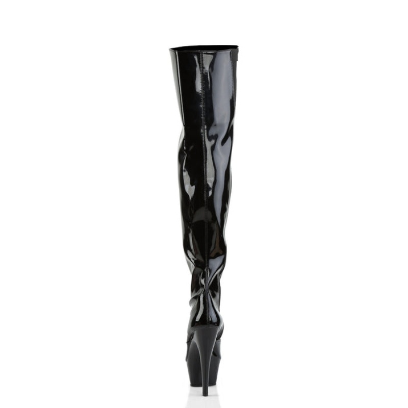 Black Pleaser Kiss-3010 Women's Boots | QU9715680