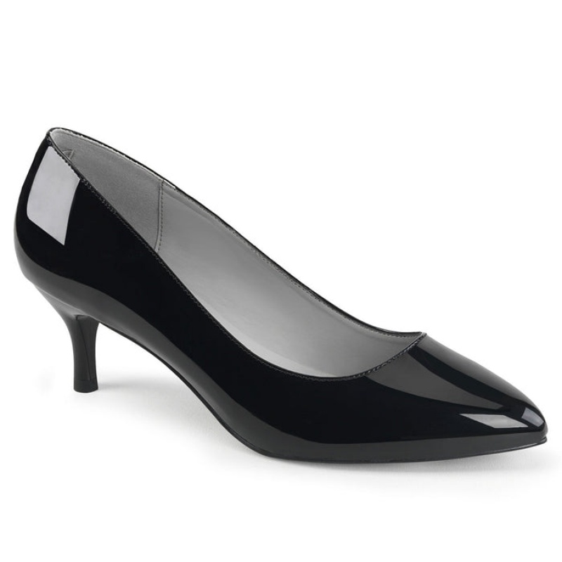 Black Pleaser Kitten-01 Women's Pumps | CW5672109