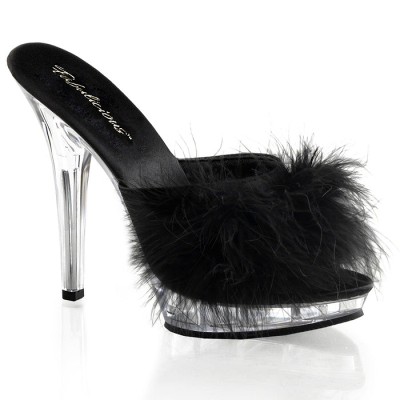 Black Pleaser Lip-101-8 Women's Slides | GE9075481