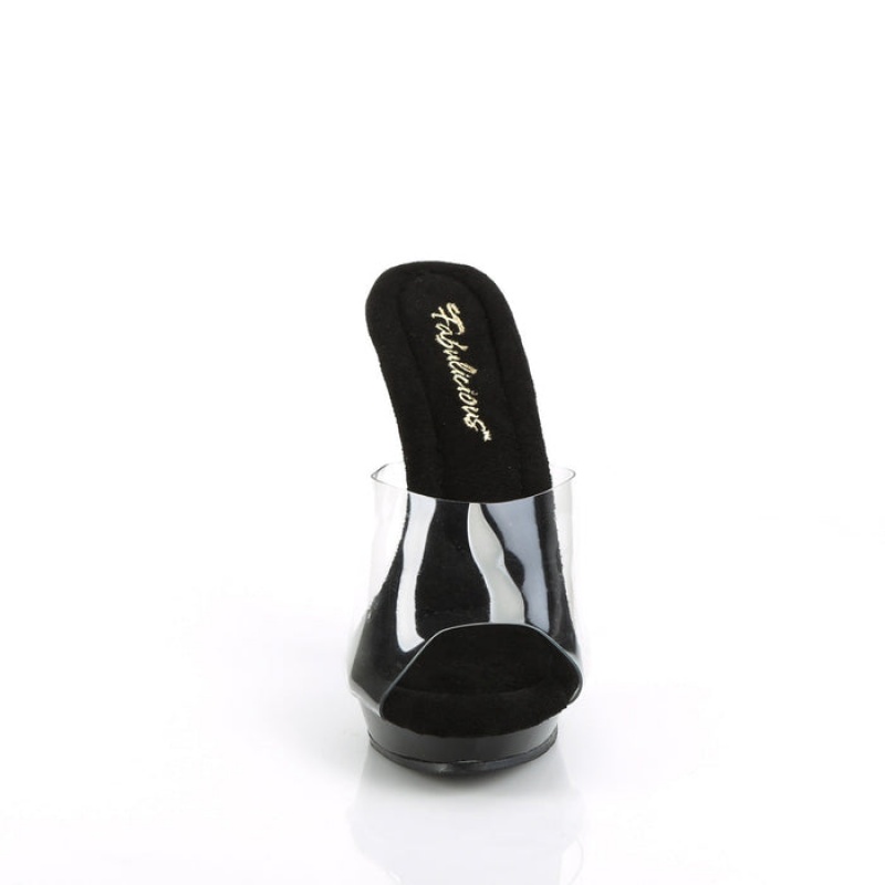 Black Pleaser Lip-101 Women\'s Slides | EX9125076