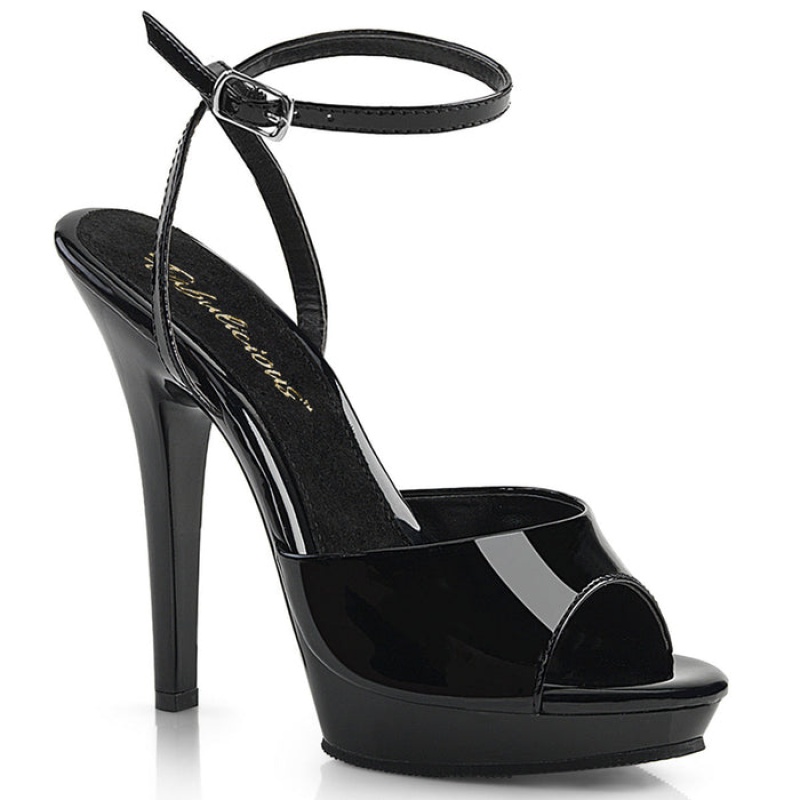 Black Pleaser Lip-125 Women's Sandals | EL9317420