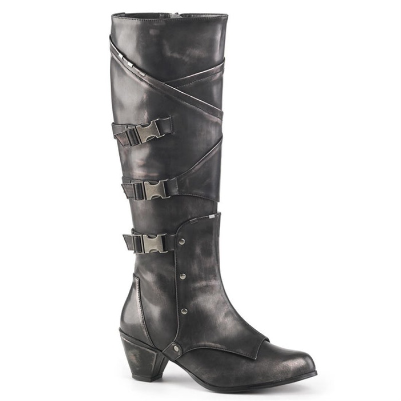 Black Pleaser Maiden-8820 Women's Boots | IC9315270