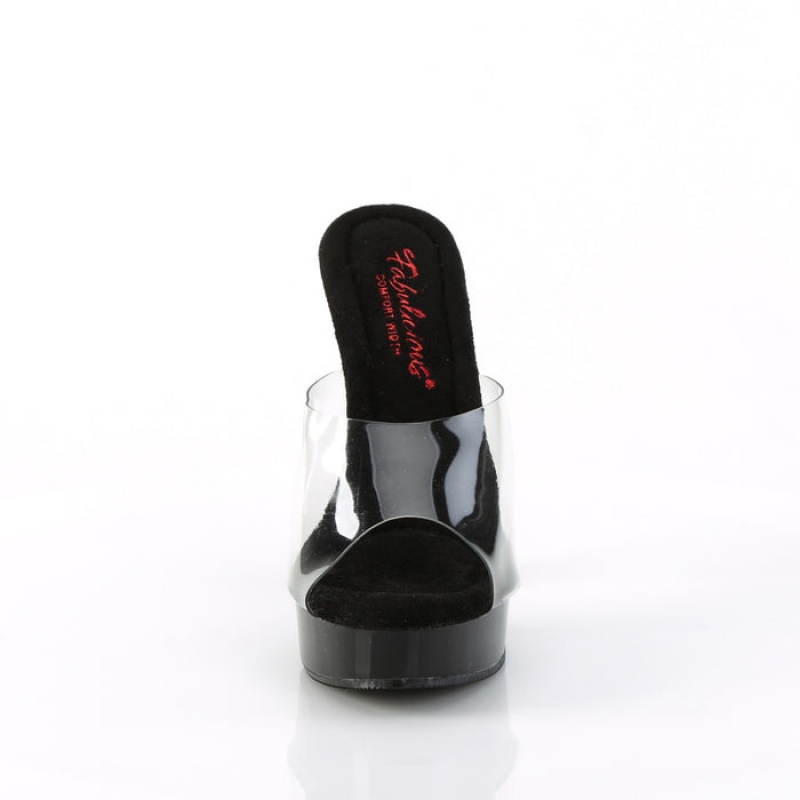 Black Pleaser Majesty-501 Women's Slides | ZT2538704