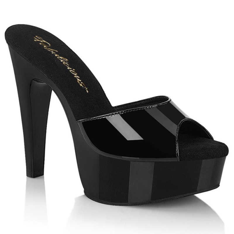 Black Pleaser Martini-501 Women's Slides | OD0978314