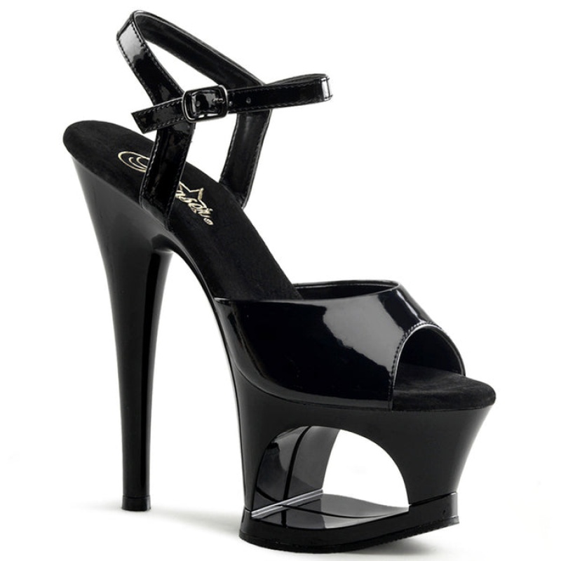 Black Pleaser Moon-709 Women's Sandals | XZ9628710