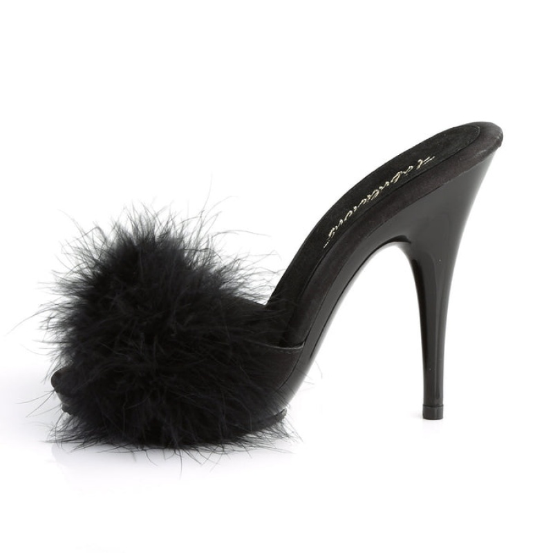 Black Pleaser Poise-501F Women's Slides | PD9370584