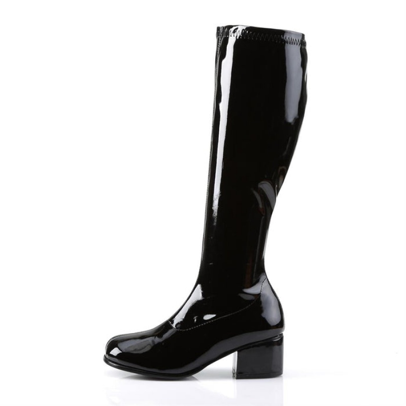 Black Pleaser Retro-300 Women's Boots | QI0439265