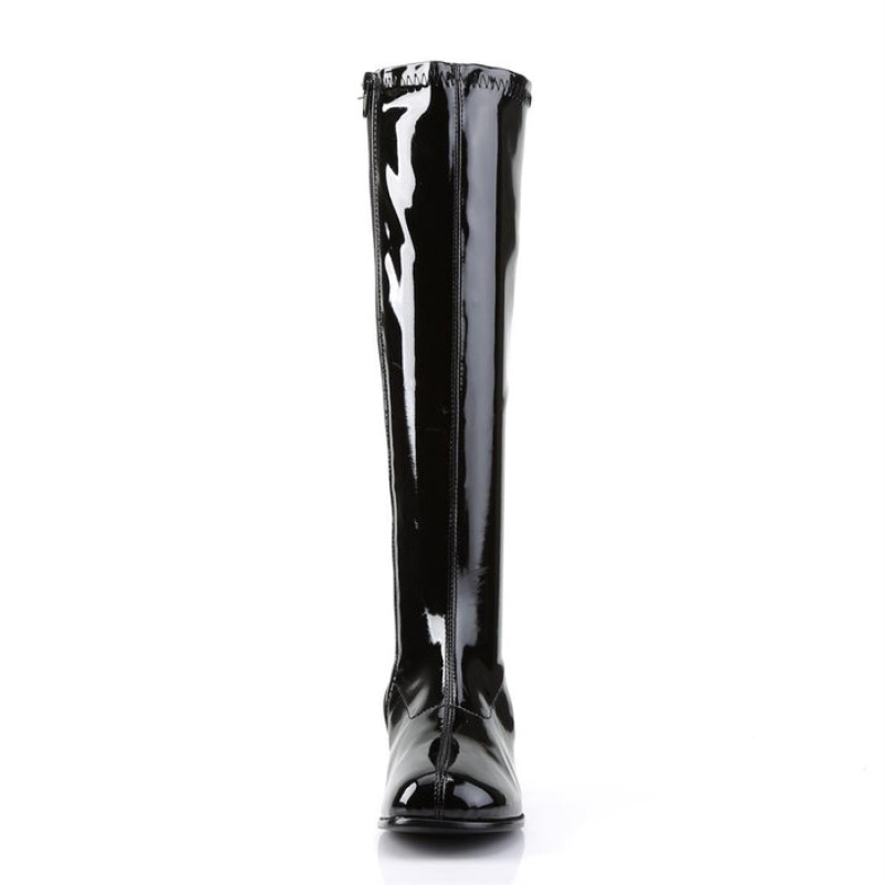 Black Pleaser Retro-300 Women\'s Boots | QI0439265