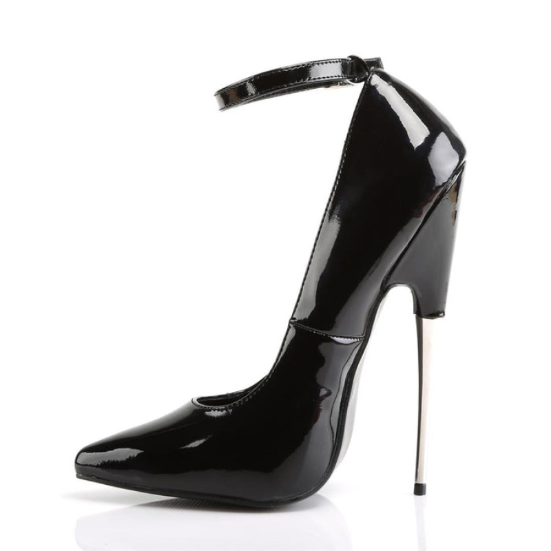 Black Pleaser Scream-12 Women's Pumps | XV7308156