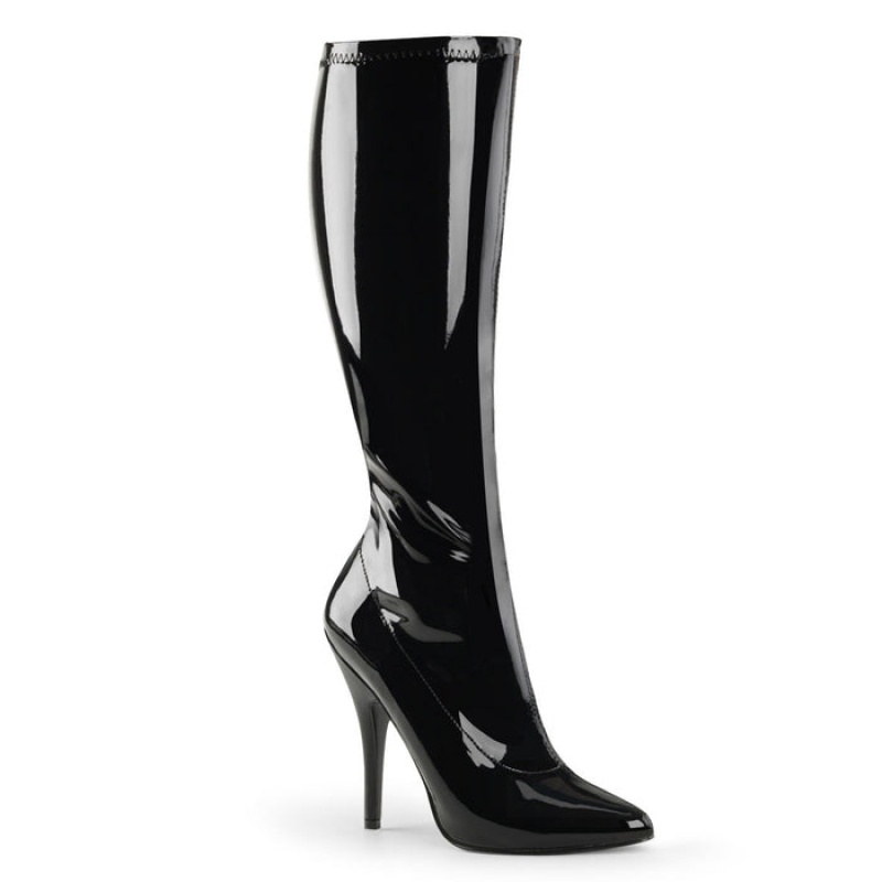 Black Pleaser Seduce-2000 Women's Boots | KP0896123