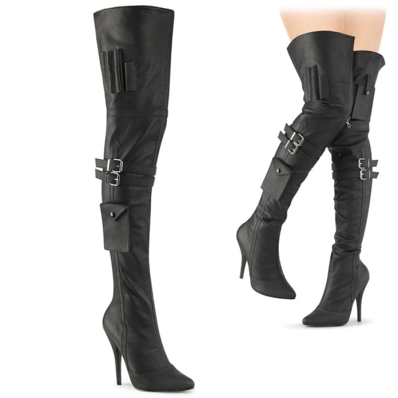 Black Pleaser Seduce-3019 Women's Boots | XS0165947