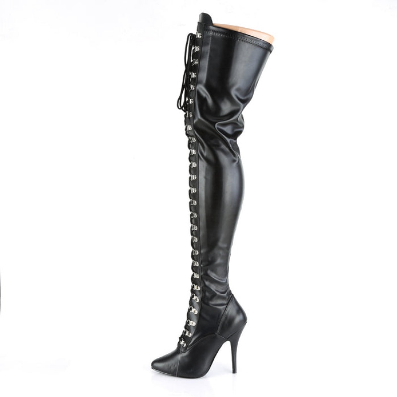 Black Pleaser Seduce-3024 Women's Boots | LC1540239