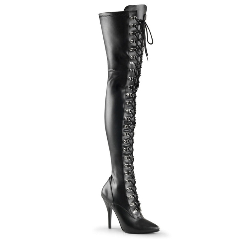 Black Pleaser Seduce-3024 Women's Boots | LC1540239