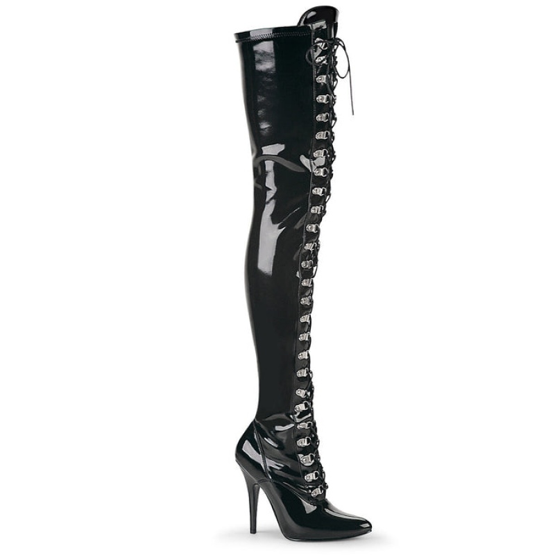 Black Pleaser Seduce-3024 Women's Boots | LZ5316247