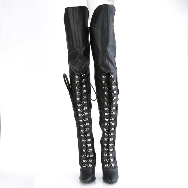 Black Pleaser Seduce-3082 Women's Boots | FZ3840579