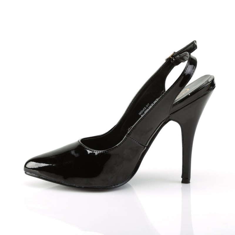 Black Pleaser Seduce-317 Women's Pumps | PQ5896431