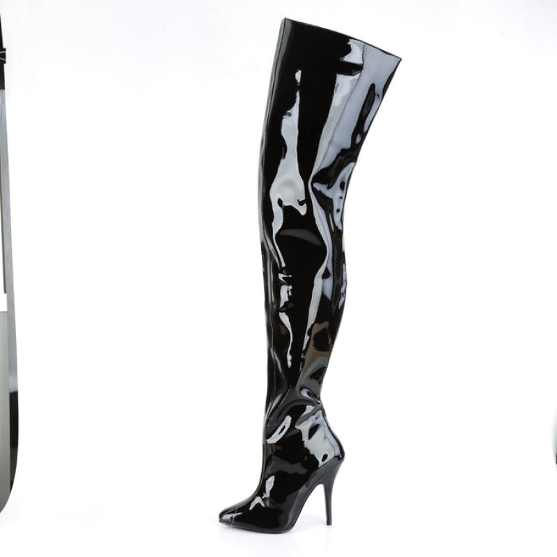 Black Pleaser Seduce-4010 Women's Boots | PM8153946