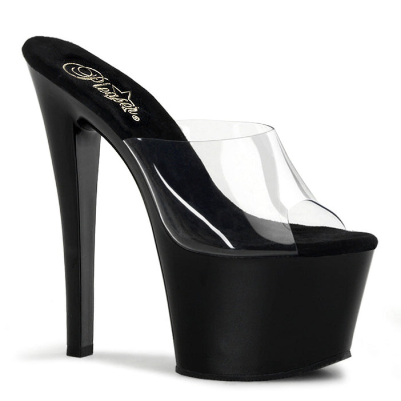 Black Pleaser Sky-301 Women's Slides | EI3629718