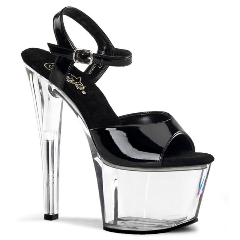 Black Pleaser Sky-309 Women's Sandals | SX2735461