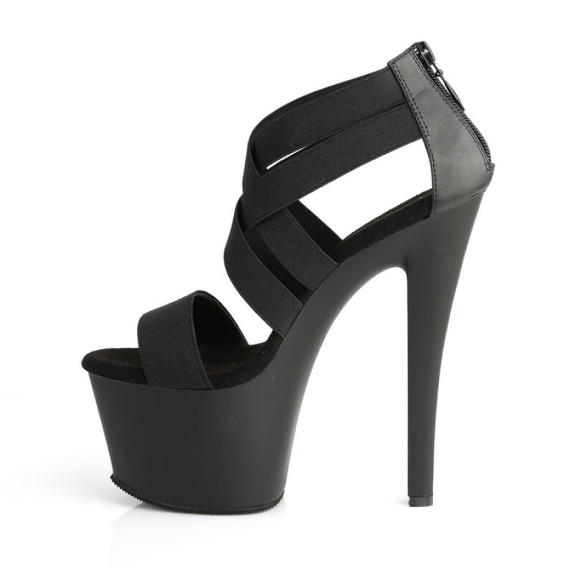 Black Pleaser Sky-369 Women's Sandals | FW4216589