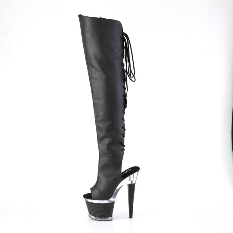 Black Pleaser Spectator-3019 Women's Boots | LH7253460