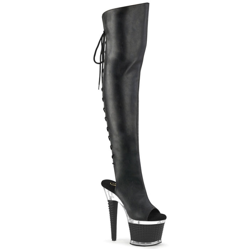 Black Pleaser Spectator-3019 Women's Boots | LH7253460