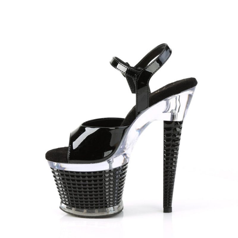 Black Pleaser Spectator-709 Women's Sandals | XL4829371