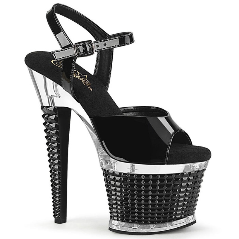 Black Pleaser Spectator-709 Women's Sandals | XL4829371