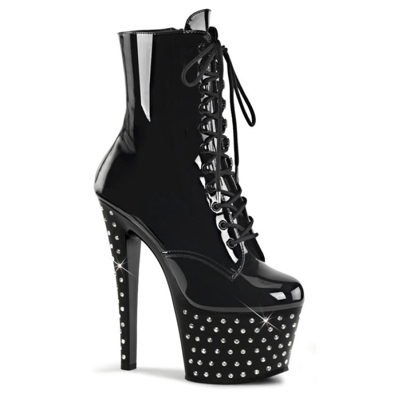 Black Pleaser Stardust-1020-7 Women's Boots | NL1547382