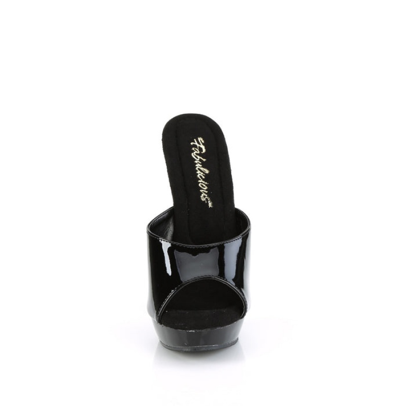 Black Pleaser Sultry-601 Women's Slides | XS5798402