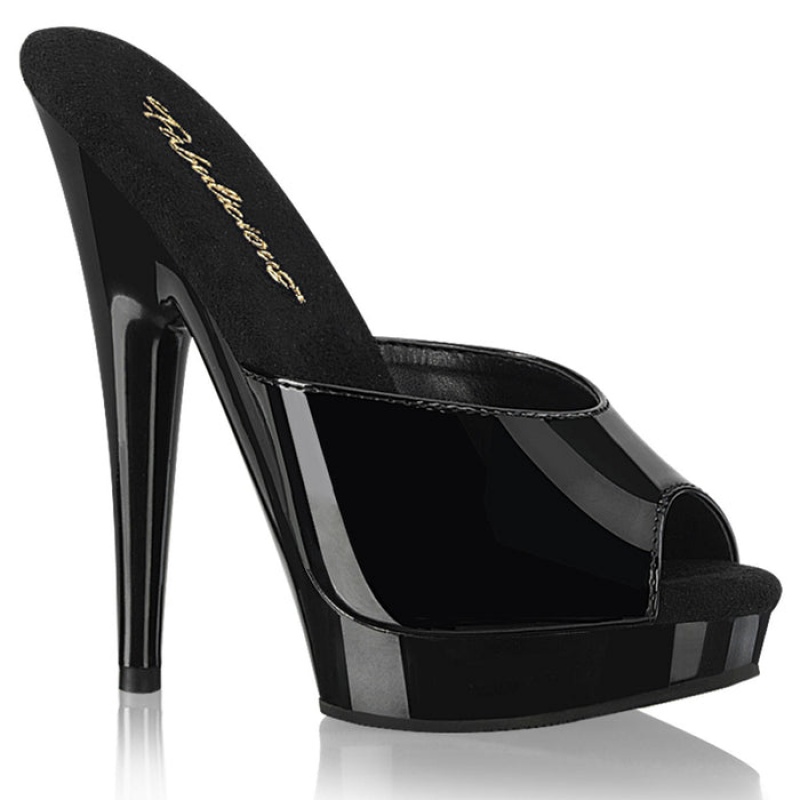 Black Pleaser Sultry-601 Women's Slides | XS5798402