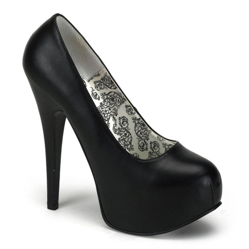 Black Pleaser Teeze-06 Women's Pumps | TB8170452