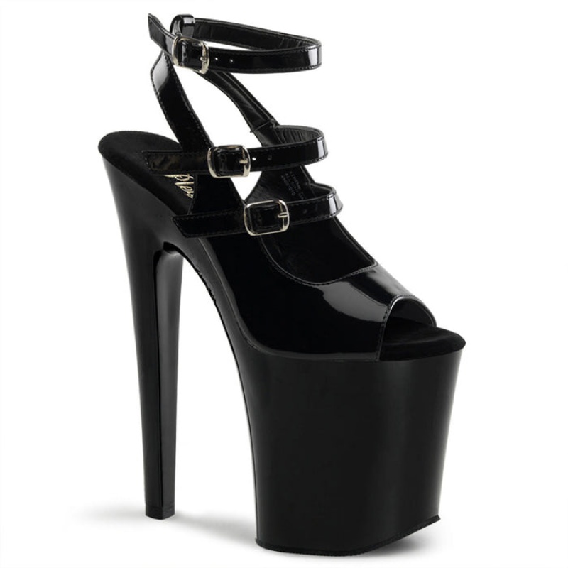 Black Pleaser Xtreme-873 Women's Slingbacks | LR6248903