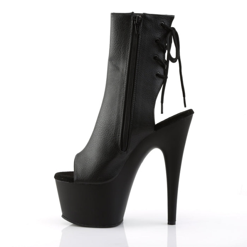 Black / Black Pleaser Adore-1018 Women's Boots | VH7034126