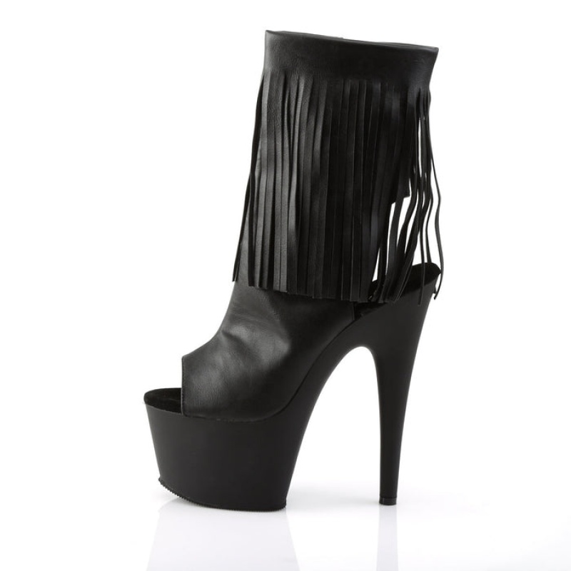 Black / Black Pleaser Adore-1019 Women's Boots | FB1945260