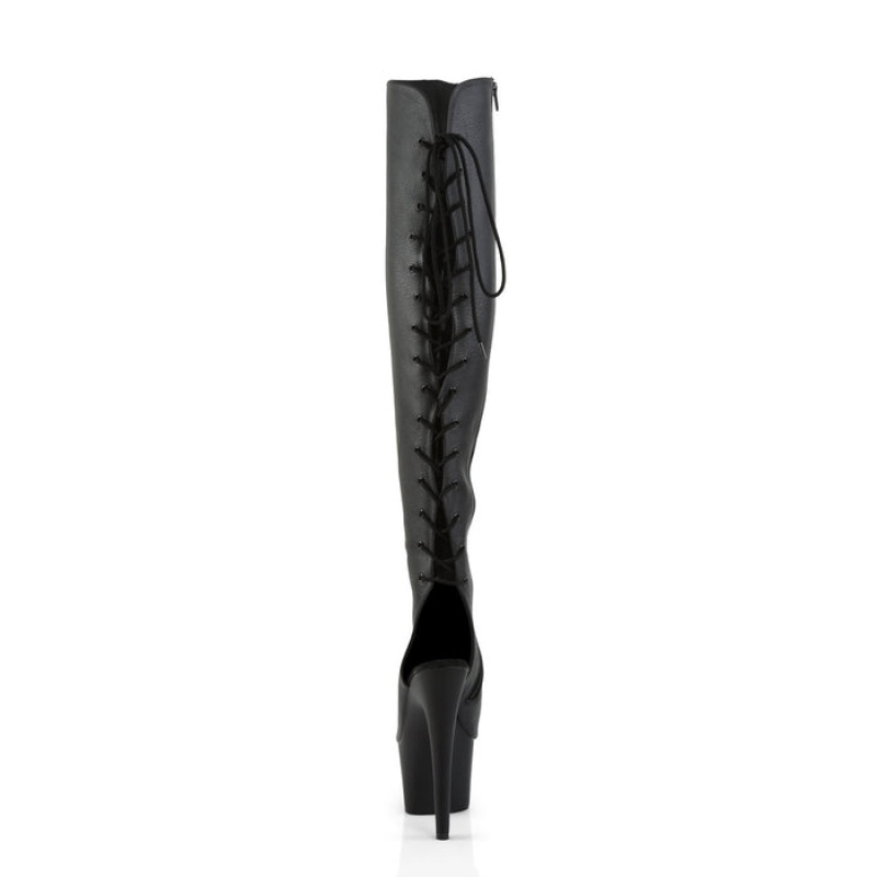 Black / Black Pleaser Adore-3019 Women's Boots | IH2168947