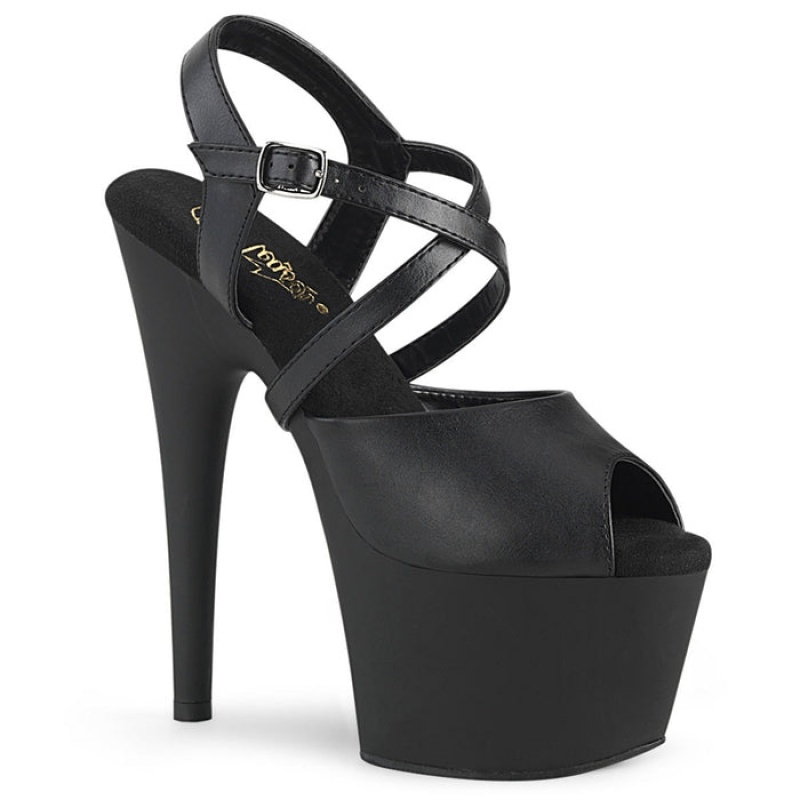 Black / Black Pleaser Adore-724 Women's Sandals | RU8091254