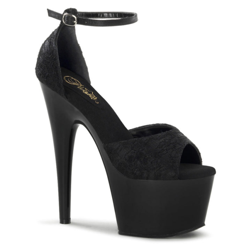 Black / Black Pleaser Adore-768 Women's D'Orsay | ND9815673