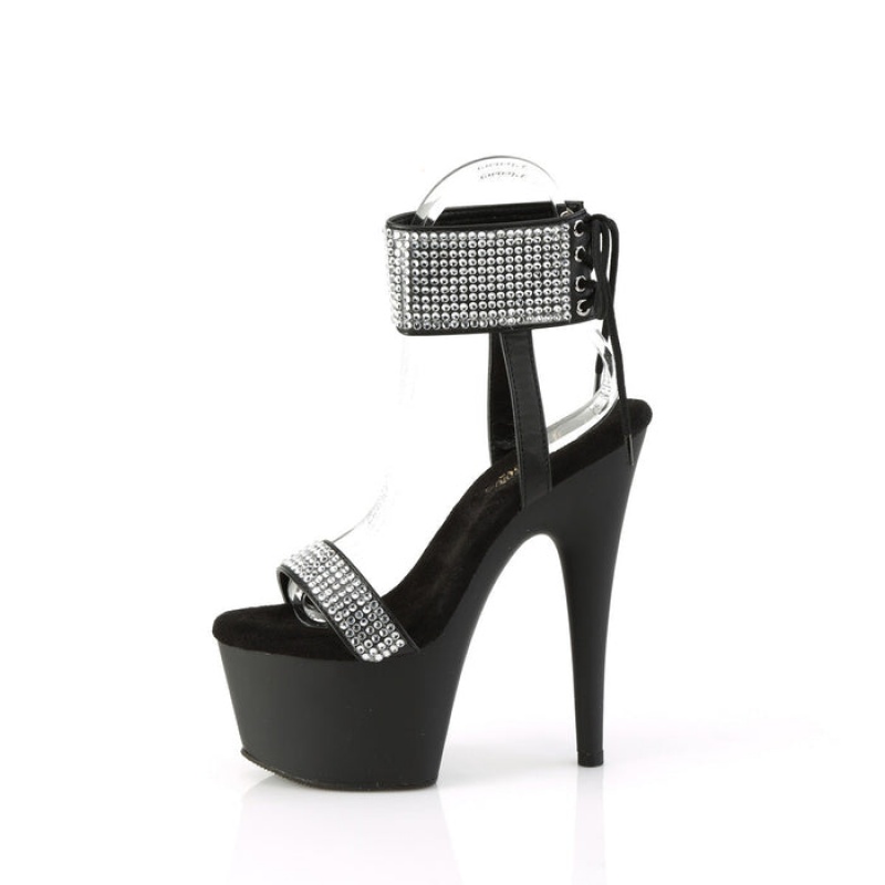 Black / Black Pleaser Adore-770 Women's Sandals | FR3156798