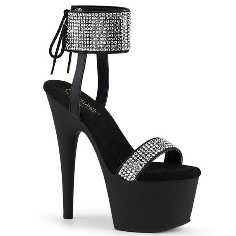 Black / Black Pleaser Adore-770 Women's Sandals | FR3156798