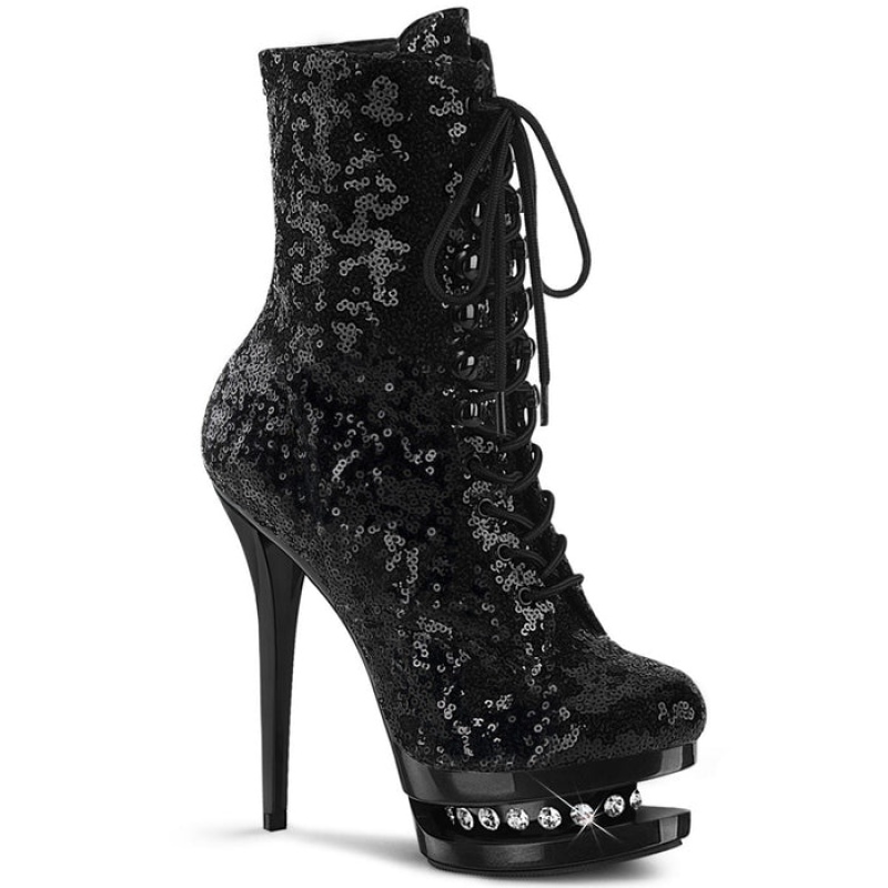 Black / Black Pleaser Blondie-R-1020 Women's Boots | HL7541063