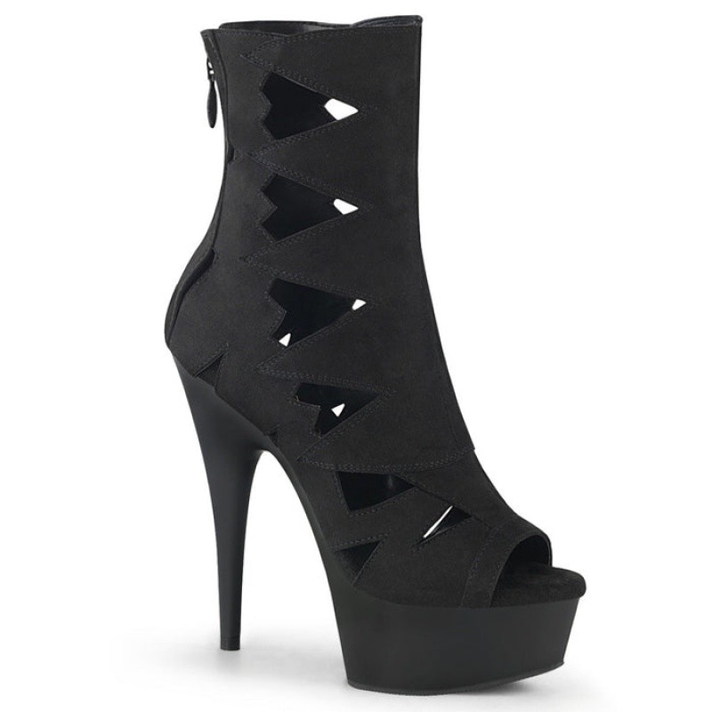 Black / Black Pleaser Delight-1014 Women's Boots | LI6908137