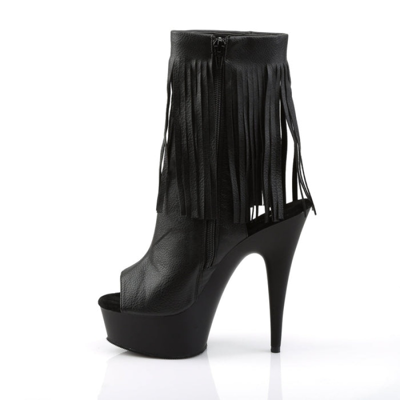 Black / Black Pleaser Delight-1019 Women's Boots | LN4172906