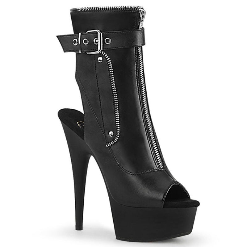 Black / Black Pleaser Delight-1035 Women's Boots | GJ8317265