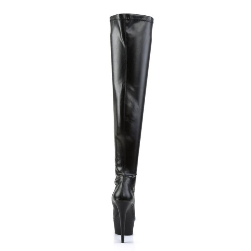 Black / Black Pleaser Delight-3000 Women's Boots | BQ4756890