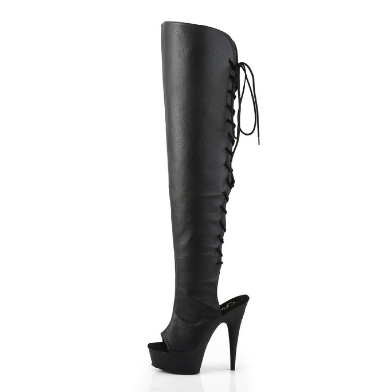 Black / Black Pleaser Delight-3019 Women's Boots | ZB6135924